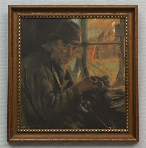 Anders Zorn Oljetryck Djos Matts Signerad I Tryck Konst Grafik