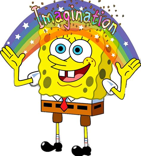 Rainbow Spongebob Imagination Meme