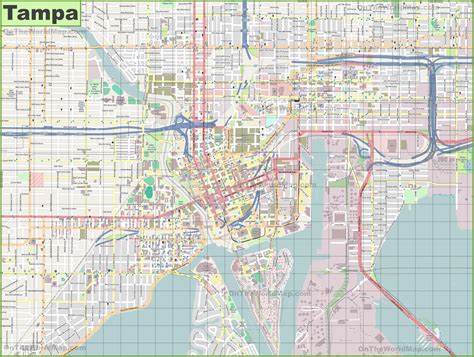 Large detailed map of Tampa