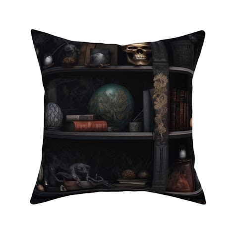 Spooky Photo-realistic Dark Academia Fabric | Spoonflower