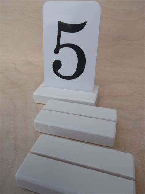 10 White Place Card Holders For Weddings Table Number Etsy