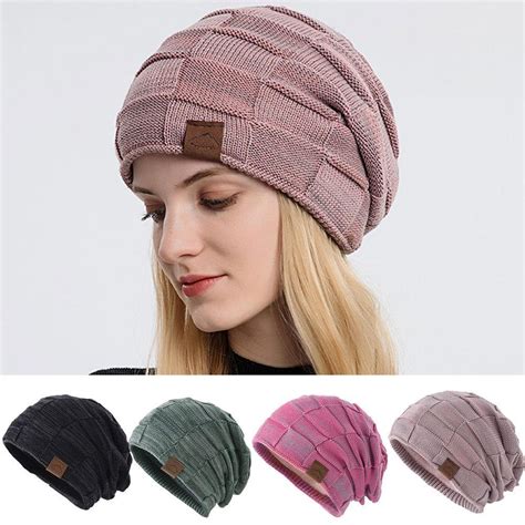 Autumn And Winter Plus Velvet Mixed Color Wild Wool Hat Pullover Hat