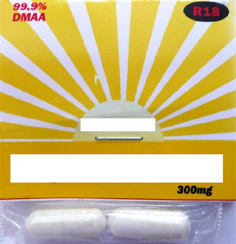 DMAA capsules and packaging (brand name obscured) | Download Scientific ...