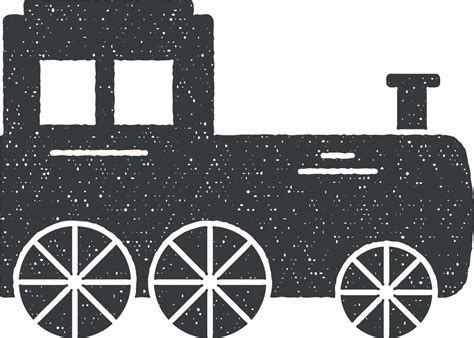 Steam Locomotive Vector Icon Illustration With Stamp Effect 38035823 Vector Art At Vecteezy