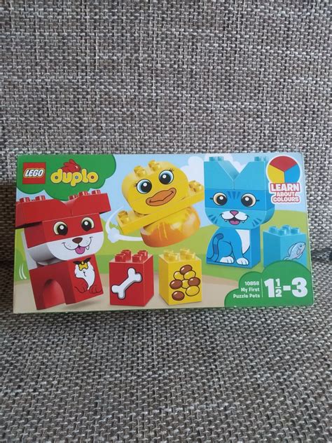 Klocki LEGO Duplo 10858 zwierzątka kotek piesek ptaszek zestaw nowy