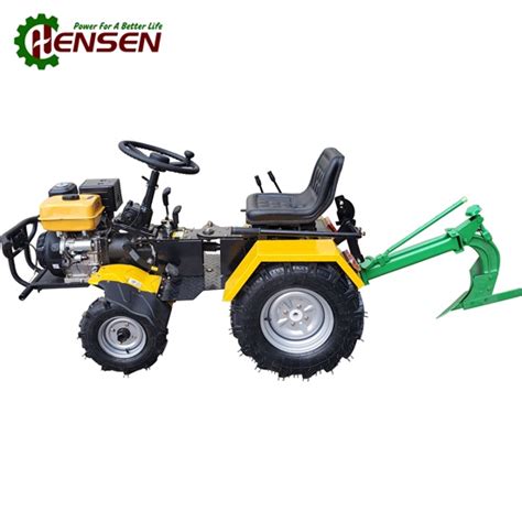 four wheel drive multifunctional mini tractor with back rotary tiller