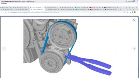 Instructions In How To Install Serpentine Belt On A 2012 Volvo S60 T5