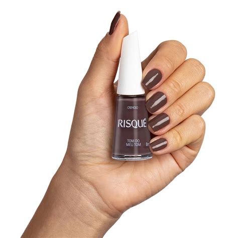 Esmalte Risqué Nude Cremoso Tom do meu tom Envio Imediato Shopee Brasil