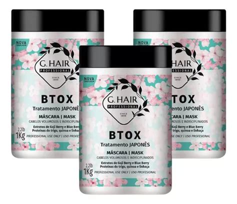 Kit 3 Máscaras Ghair Btox Tratamento Japonês 1kg Promoção