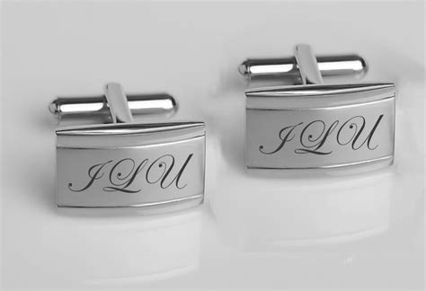 Personalized Cufflinks Engraved Initial Monogramed Cuff Links | Etsy