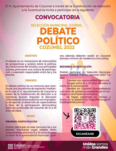 Convocan A JÓvenes De Cozumel Para Participar En El Concurso Municipal “debate PolÍtico 2022