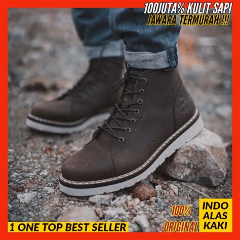 Jual BRADLEYS ORIGINAL CORDOVAN Dark Brown SEPATU BOOT CASUAL PRIA