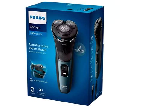 Melhor Barbeador Eletrico Philips - Barbeador Elétrico Philips 3000 Series Shaver Seco e Molhado 1 Velocidade