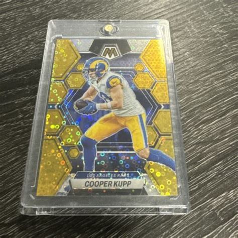 Cooper Kupp 2023 Panini Mosaic 137 Gold 10 Los Angeles Rams Nfl Ebay