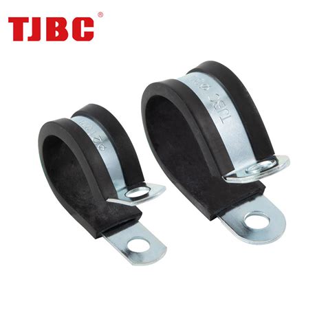 Feeder Cable Clamp Rubber Lined Cushioned P Type Clips Cable Clamp