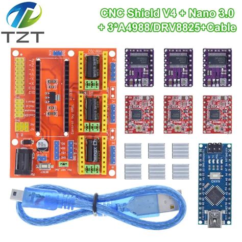 Tzt Dv Cnc Shield V Nano Pcs Drv Reprap Stepper Drivers