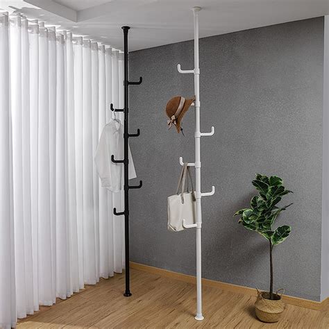 Amazon.com: Adjustable Laundry Pole Clothes Drying Rack Coat Hanger DIY ...