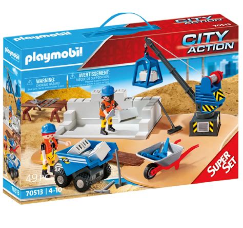 PLAYMOBIL City Action Baustelle Baukran Bagger Kran