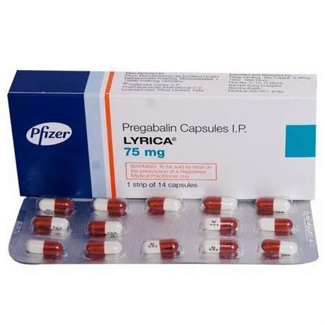 Pfizer Lyrica 75mg Capsule Packaging Size 1 10 Prescription At Rs