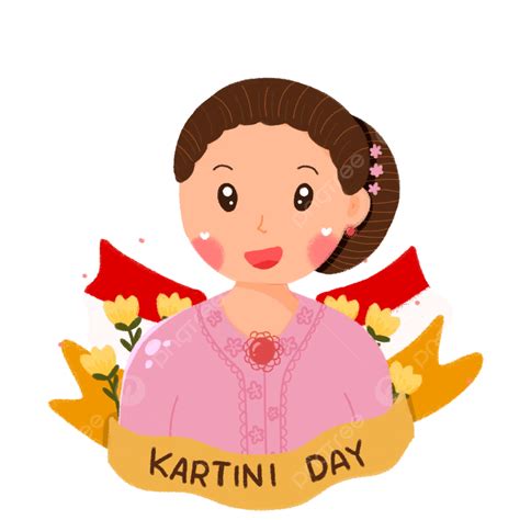 Commemoration Of Indonesian Kartini Day With Flag And Flower Background