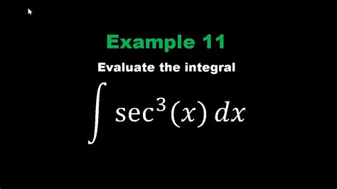 Integral Calculus Integration By Parts Example 11 Youtube