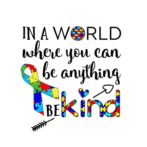 Be Anything Be Kind Autism Awareness Svg Autism Puzzle Piec Inspire Uplift