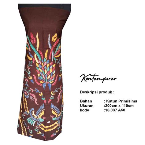 Jual Batik Motif Kontemporer Batik Tulis Asli Madura Dasaran Cokelat