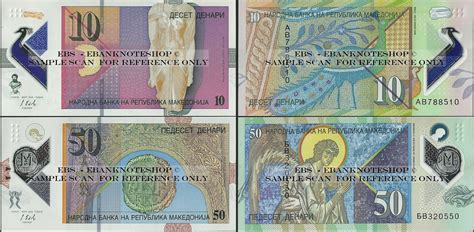 Ebanknoteshop Macedonia2 Note Set P25p2660 Denari2018