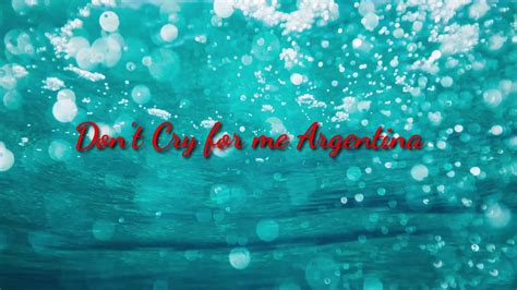 Dont Cry For Me Argentina Cover Youtube