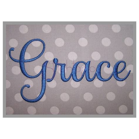 Grace Embroidery Font 5 1 15 2 25 3 4 11 Formats Included Machine