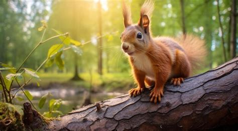 Premium Photo Closeup Of Cute Squirrel In The Park Cute Squirrel In