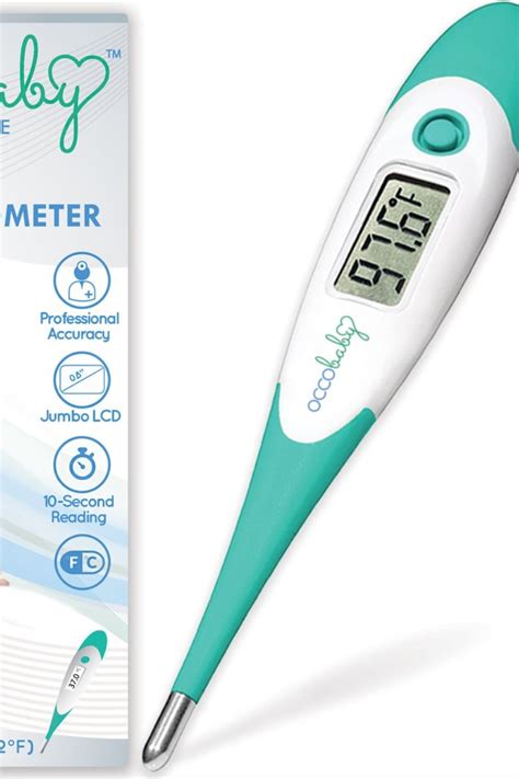 Clinical Digital Baby Thermometer Lcd Flexible Tip Second Quick