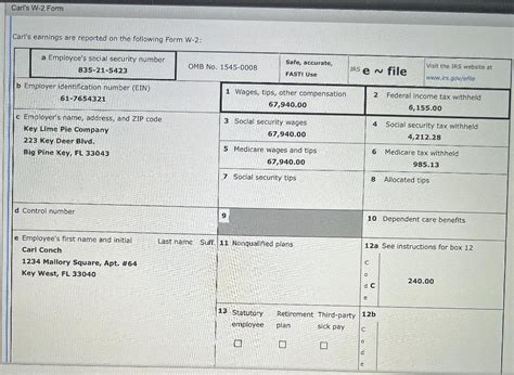 Carl Conch And Mary Duval Are Married And File A Chegg