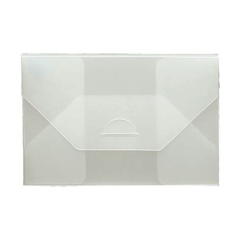 JAM Paper® Plastic Portfolio Envelopes with Tuck Flap Closure, 4 1/4 x ...