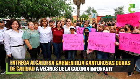 ENTREGA ALCALDESA CARMEN LILIA CANTUROSAS OBRAS DE CALIDAD A VECINOS DE