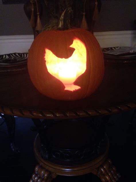 My chicken carved pumpkin! | Pumpkin carving, Chicken pumpkin, Pumpkin