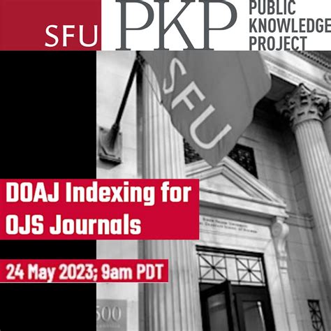 Doaj Indexing For Ojs Journals Webinar Public Knowledge Project