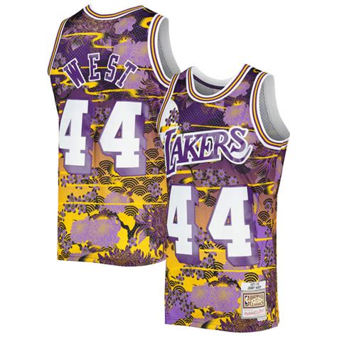 Jerry West 44 Los Angeles Lakers 1971 72 Mitchell And Ness Swingman