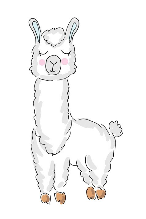 Premium Vector Llama Cartoon Alpaca Lama Animal Vector Isolated