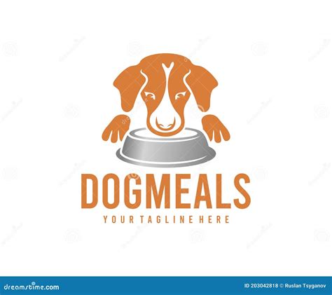 Dog Meals Dog Food Dog And Bowl Of Feed Logo Design Pet Animal