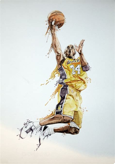 Kobe Bryant Watercolour By Daniel Berea Via Behance Kobe Bryant Poster Kobe Bryant Nba Nba