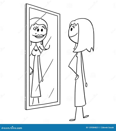 The Old Woman Saw Herself Was A Sex Young Lady In The Mirror After