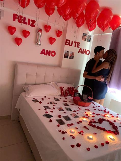 Quarto Decorado 1 Ano De Namoro Romantic Surprise Romantic Night