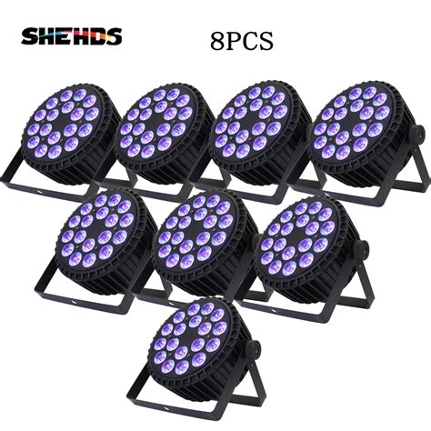 Shehds Pcs Aluminum Alloy Led Flat Par X W Rgbw X W Rgbwa Uv Led