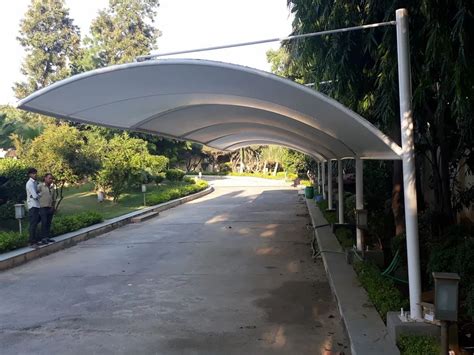 Stainless Steel White Frp Car Parking Shed At Sq Ft In Ahmedabad