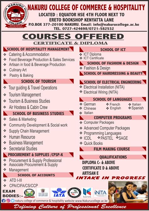 MAY 2022 SHORT COURSES INTAKE IN PROGRESS NAKURU COLLEGE