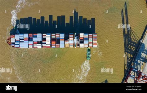 Aerial Photo Shows A View Of The Yangshan Port In Shanghai China Th