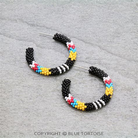 Seed Bead Hoop Earrings – Bluetortoisewholesale