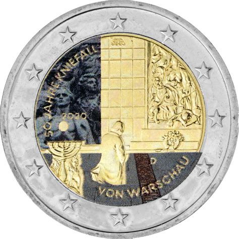 2 Euro Gedenkmünze Deutschland 2020 bfr Kniefall von Warschau D