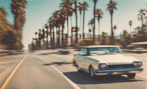 Premium Photo California Dreamin Drive Vibes With A Classic 80s Car